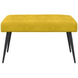  Klupa s gumbastim tkanjem Žuta 80 x 40 x 46 cm Baršun | Eponuda.com