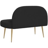  Oblikovana klupa s naslonjačem Crna 110 x 60 x 76 cm Bouclé | Eponuda.ba