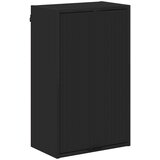 vidaXL Set namještaja za kupaonicu Zidne Crna Inženjersko drvo, Metal | shoptok.hr