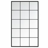  Zidna ogledala 2 kom crna 100x60 cm metalna | shoptok.hr