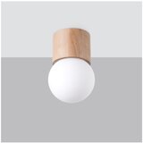 Sollux Bela/v naravni barvi stropna svetilka s steklenim senčilom ø 12 cm Surtur – | Shoptok.si