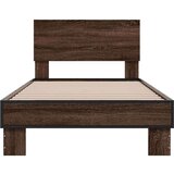  Okvir za krevet smeđi hrast 90x190 cm konstruirano drvo i metal | shoptok.hr