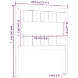  Uzglavlje za krevet bijelo 80 5x4x100 cm od masivne borovine | shoptok.hr