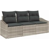  Set sofe s jastukom 3 pcs Svjetlosiva poliratan | Eponuda.com