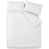 Catherine Lansfield Bela/zelena enojna posteljnina 135x200 cm Scallop Border – Cene