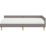  Kutni krevetni okvir s madracem 2 pcs Sivo-smeđa tkanina | Eponuda.ba