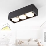 Nettlife 3 LED stropni reflektorji, kvadratni, črni, nastavljivi, beli, 3x5W GX53 za kuhinjo, dnevno sobo, jedilnico, spalnico, (22116665) | Shoptok.si
