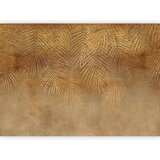  Foto tapeta - Abstract nature in beige - composition with golden exotic leaves 392x280 | shoptok.hr