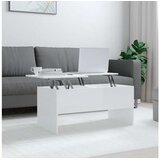  Stolić za kavu sjajni bijeli 102x50 5x46 5 cm konstruirano drvo - Visoko sjajno bijela 102 x 50 x 46.5 cm | shoptok.hr