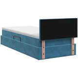 Krevet s od storage s uzglavljem Tamno plava 90 x 190 cm Baršun | shoptok.hr