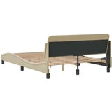  Posteljni okvir brez vzmetnice krem 140x190 cm blago | Shoptok.si