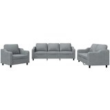  3-dijelni set sofa s jastucima svjetlosivi od tkanine | shoptok.hr