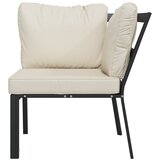  Vrtna stolica s jastucima boje pijeska 76 x 76 x 79 cm čelična | shoptok.hr