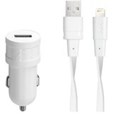Rivapower Avtopolnilec VA4215 WD2 Bela 1A / 1xUSB + MFi Lightning kabel 1,2 m, (21576818) Cene