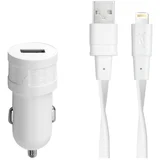 Avtopolnilec VA4215 WD2 Bela 1A / 1xUSB + MFi Lightning kabel 1,2 m, (21576818)