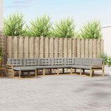  Set vanjskih sofa 8 pcs Bijela i svjetlosiva 408 x 250 x 73 cm | shoptok.hr