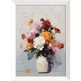 Tiskana slika z okvirjem 56x75 cm White Vase –