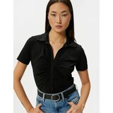 Koton Short Sleeve Shirt Draped Buttoned Cene