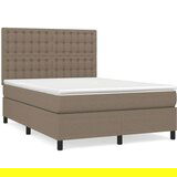  Box spring postelja z vzmetnico taupe 140x200 cm blago, (20896052) | Shoptok.si