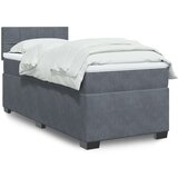 vidaXL Box spring krevet s madracem tamnosivi 90x200 cm baršunasti | shoptok.hr