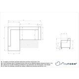MID.YOU KOTNA SEDEŽNA GARNITURA, rebrasti žamet svetlo siva | Shoptok.si