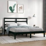 Maison Chic Posteljni okvir - Dvoposteljna postelja - Zakonska postelja črn iz trdne borovine 140x190 cm-J13978, (21764948) | Shoptok.si