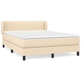  Krevet s oprugama i madracem krem 140x200 cm od tkanine | shoptok.hr