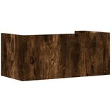  Zidna polica smeđa boja dimljenog hrasta 70,5x35x30,5 cm drvena | shoptok.hr