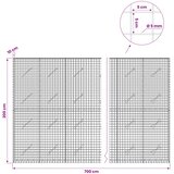  Gabion s 5 mm žicom i mrežom 5x5 cm 700x10x200 cm | shoptok.hr