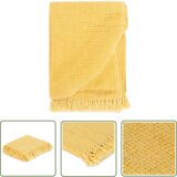 The Living Store Odeja iz bombaža 125x150 cm gorčično rumena - Pregrinjalo, (21743984) | Shoptok.si