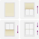 vidaXL Plisirana roleta krem 100x100 cm širina tkanine 99,4 cm | shoptok.hr