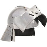  Replika srednjovjekovne viteške kacige za LARP srebrna čelična | shoptok.hr