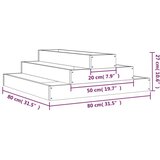vidaXL visoka greda črna 80x80x27 cm trdna borovina | Shoptok.si