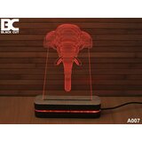 Black Cut 3D lampa jednobojna - slon ( A007 ) Cene