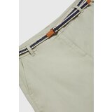 Marisse Cotton Shorts With Belt, Olive | Eponuda.ba