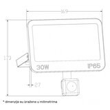Dawn LED REFLEKTOR SENZOR GN-FL913S-30W CCT 3000lm 110° IP66 Cene