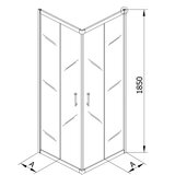 Kolpa San tuš kabina Eco Quat TKK kvadratna - 80 cm