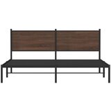 vidaXL Metalni okvir kreveta bez madraca smeđa boja hrasta 183x213 cm | shoptok.hr