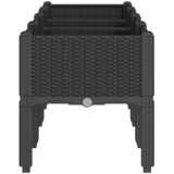  Vrtna sadilica s nogama crna 160 x 40 x 42 cm PP | Eponuda.ba