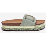 Boto Women's Platform Slippers With Decoration Green Daphira | shoptok.hr