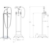 Samostojeća slavina za kadu nehrđajući čelik 99 5 cm srebrna | shoptok.hr