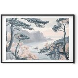  Plakat - Blue Coast in Delicate Colors 30x21 Crni okvir s margom | shoptok.hr
