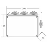 ME-KII200x100x70mm razvodna kutija (8 uvodnica) IP65