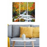 Wallity MDF125402147 multicolor decorative mdf painting (3 pieces) Cene