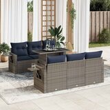 vidaXL 7-dijelni set vrtnih sofa od poliratana s jastucima crni bagrem | shoptok.hr