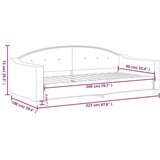 vidaXL Dnevni krevet crni 90 x 200 cm od tkanine | shoptok.hr