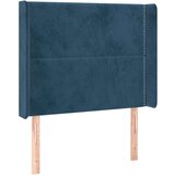  Uzglavlje tamnoplavo 103x16x118/128 cm baršunasto | shoptok.hr