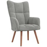  Stolica za opuštanje svjetlosiva baršunasta | shoptok.hr