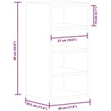 Viseći ormarić dimljeni hrast 30x29 5x60 cm konstruirano drvo | shoptok.hr