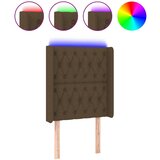 Maison Chic LED Posteljno vzglavje - Vzglavna omarica - Nočna omarica temno rjavo 83x16x118/128 cm blago, (21709626) | Shoptok.si